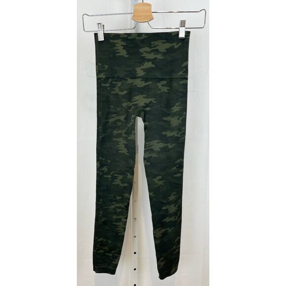 SPANX  Sz S Look At Me Now Leggings Stretch Pull On Camo Camouflage Green - Picture 6 of 6